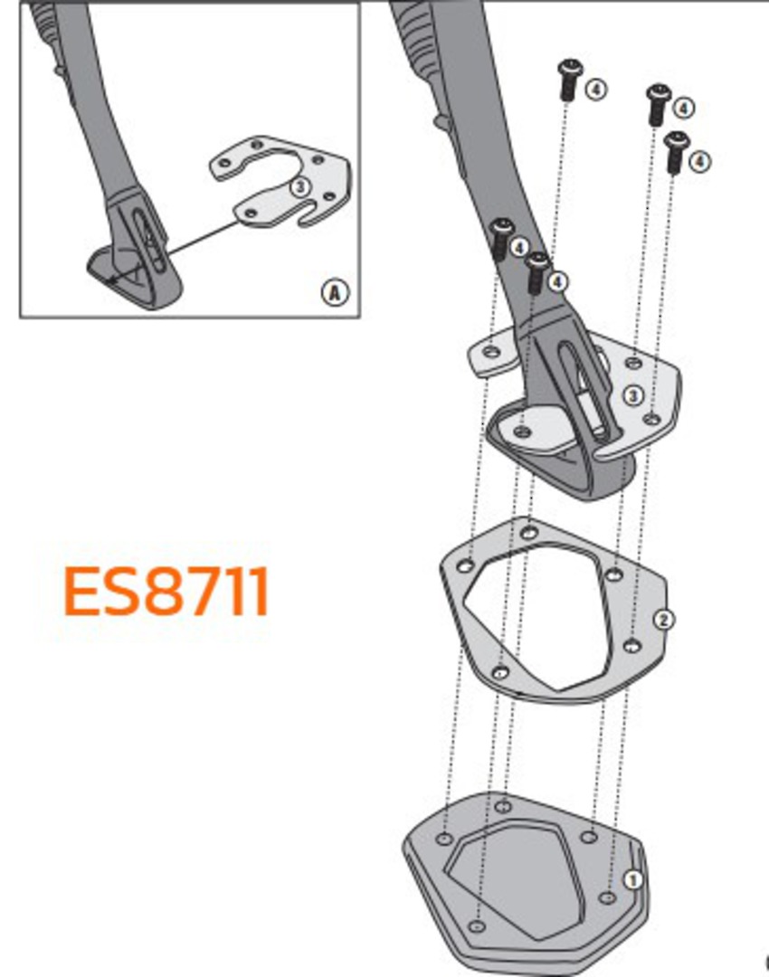 Side stand extension - Benelli image 1